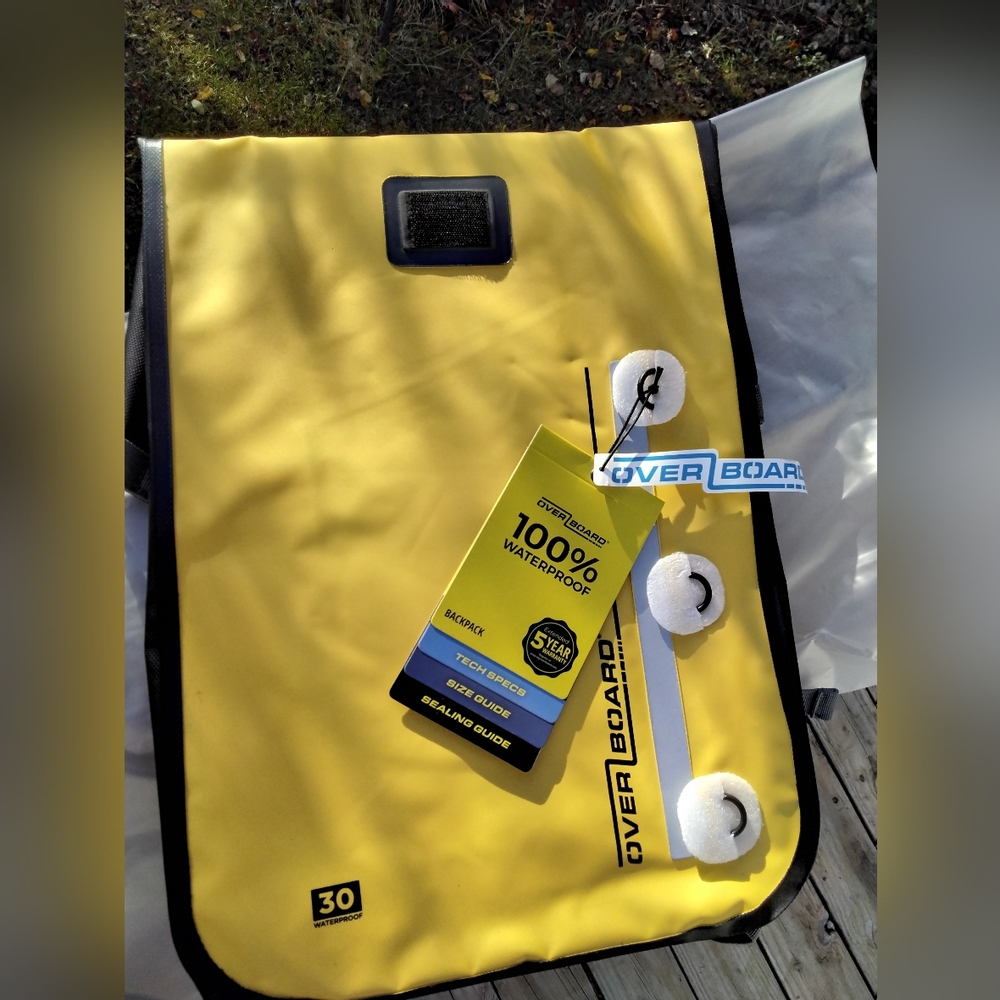 Overboard 100% Waterproof backpack, yellow